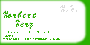 norbert herz business card